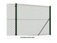 Security Chain Link Fence Installation Using Heavy Duty Angle Iron Structural Intermediate And Corner PostsSecurity Chai